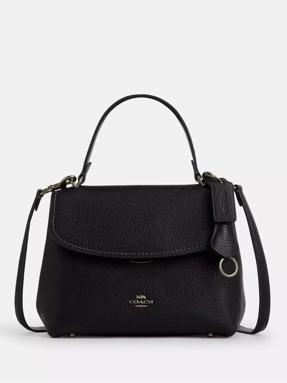 Coach Black Pebbled Leather Satchel